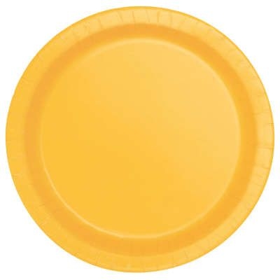 8 Assiettes Jaune 