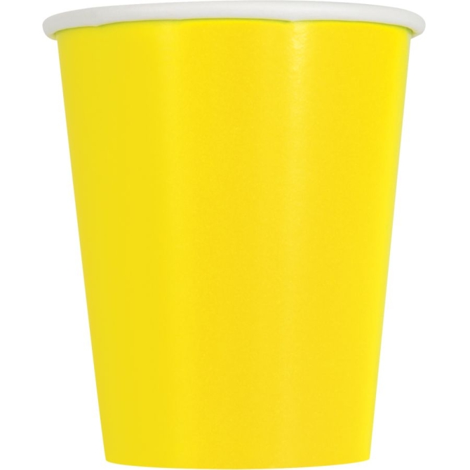 8 Gobelets Jaune 