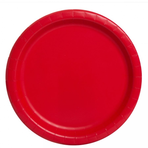 8 Assiettes Rouge Corail 
