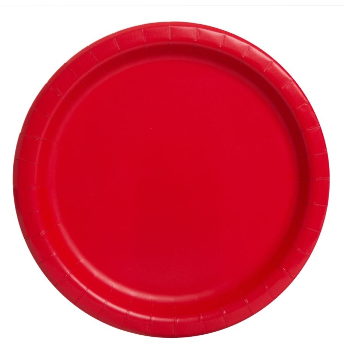 8 Assiettes Rouge 