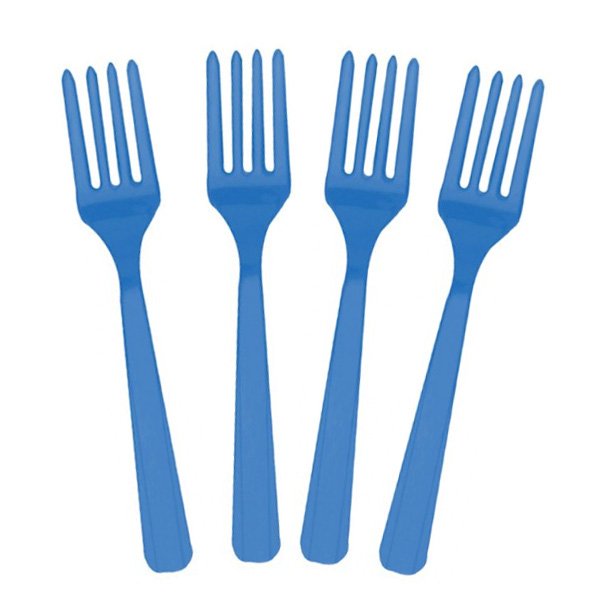 20 fourchettes bleues 