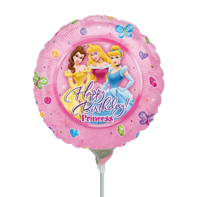 Ballon sur Tige Princesses Disney Happy Birthday 