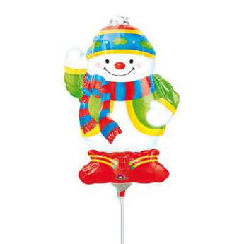 Ballon sur Tige Bonhomme de neige 