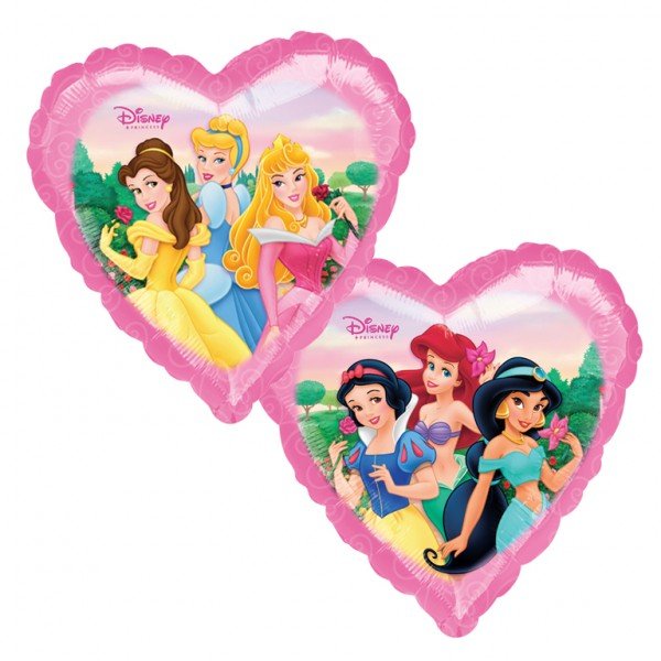 Ballon  plat Princesses Disney Coeur 