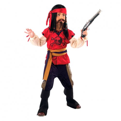 Dguisement de Pirate Rouge 5-7 ans 