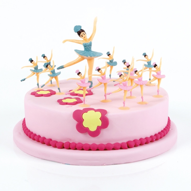 Kit De Décoration Gâteau d Anniversaire Ballerine 