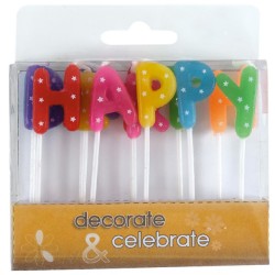 Minis bougies Happy Birthday Etoiles. n2