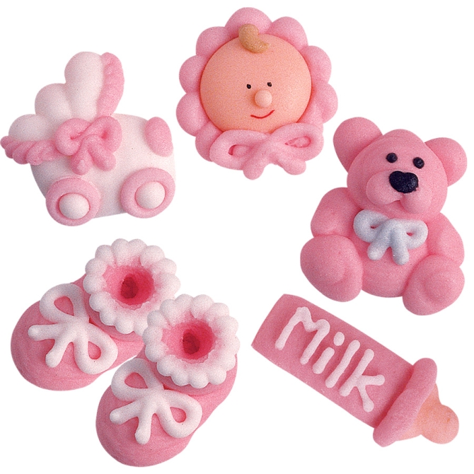 5 figurines Bébé Fille 