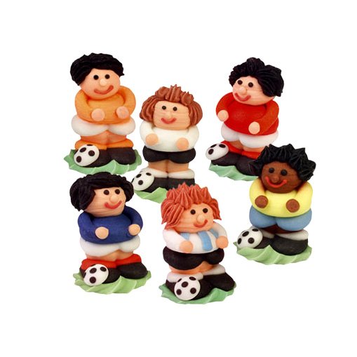 4 Figurines footballeurs en sucre 