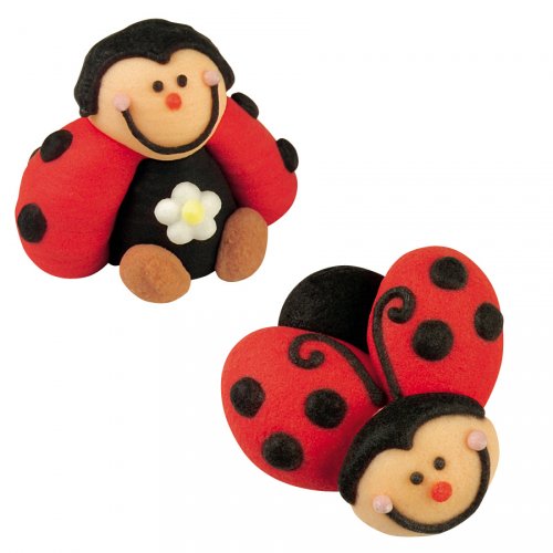 2 Coccinelles 3d 2 Coccinelles A Plat En Sucre Pour L Anniversaire De Votre Enfant Annikids