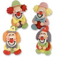 4 Clowns assis 3D en sucre