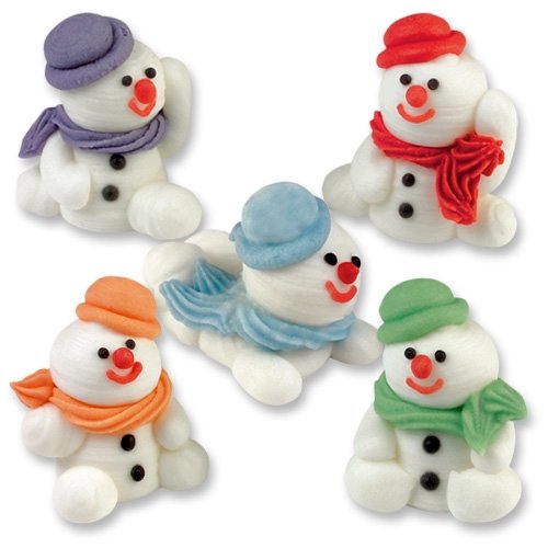 5 Bonhommes De Neige Assis En Sucre 3d Pour L Anniversaire De Votre Enfant Annikids
