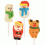 4 Mini Sucettes No�l en g�lifi�