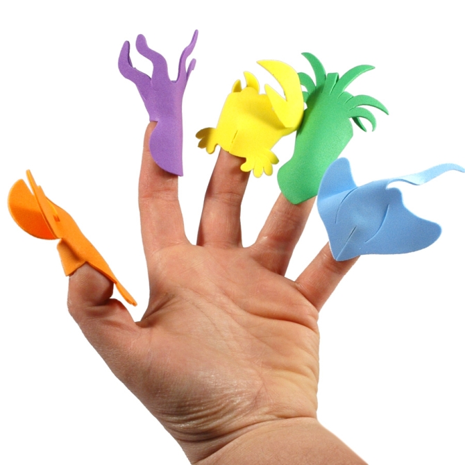 Set cratif marionnettes doigts 