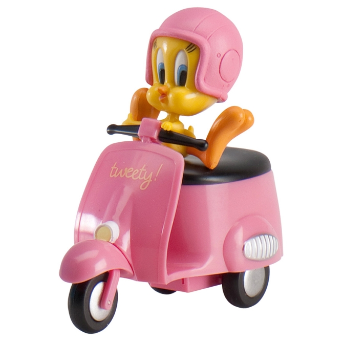 Figurine Titi en scooter rose - Plastique 