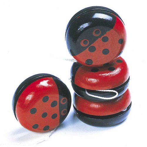 4 Yo-yo Coccinelle en bois 