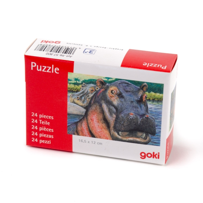 Puzzle 24 pices Hippopotame 