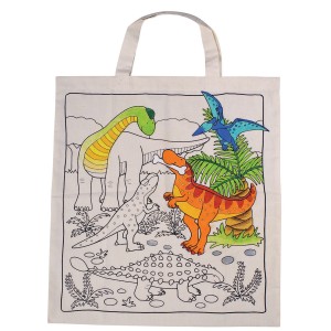 Grand sac personnalisable pr-imprim Dinosaure