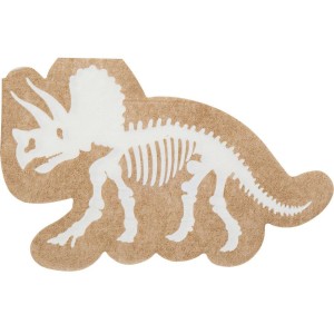 16 Petites Serviettes Dinosaure Kraft/Blanc