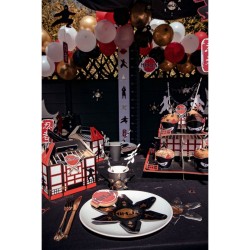 8 Assiettes Ninja Noir / Or. n°3