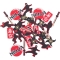 100 Confettis Ninja Noir/Or/Rouge images:#0