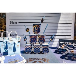 4 Mini Sacs Cadeaux Police. n1