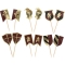 12 Cake Toppers Chevalier Bordeaux images:#0
