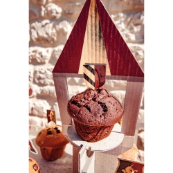 12 Cake Toppers Chevalier Bordeaux. n2