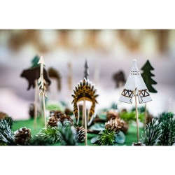 20 Cake Toppers Indian Forest. n3