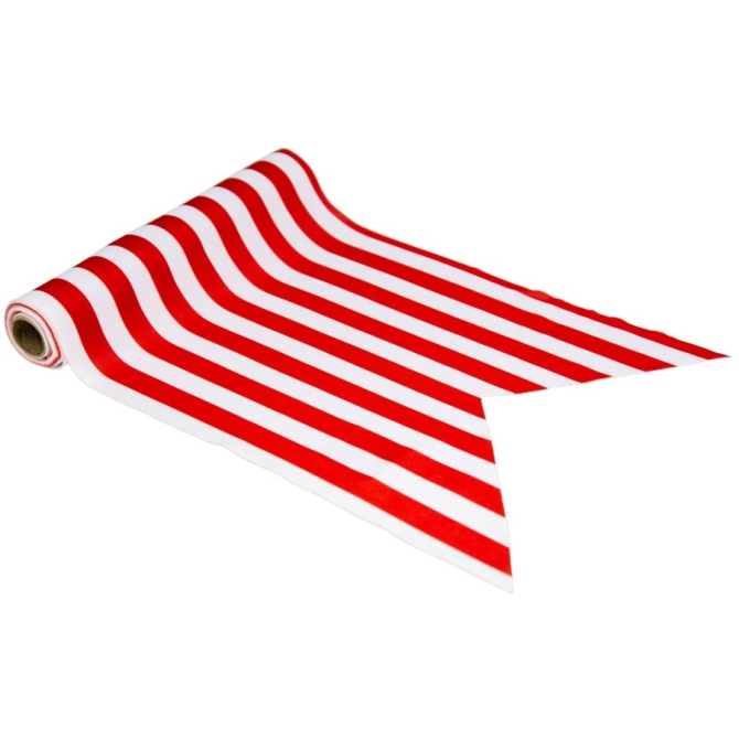 Chemin de Table Pirate Rayures Rouges / Blanches 