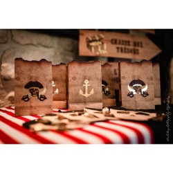 4 Mini Sacs Pirate Noir / Or. n3