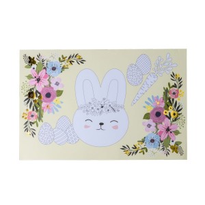 6 Sets de Table Lapinou Fleurs  Colorier