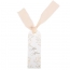 Marque-Page Merci Nounou Fleurs des Champs Blanc, Blush et Or + Ruban Effiloch Blush