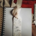 Marque-Page Merci Nounou Fleurs des Champs Blanc, Blush et Or + Ruban Effiloch Blush. n2