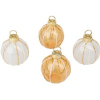 4 Marque Places Boules de Noel Paillettes