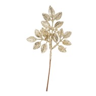 Branche Elegante de Noël Paillettes Cuivre - 25 cm
