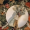8 Ronds de Serviettes Joyeux Noël Botanic Vert de Gris/Velours Blanc et Or images:#1