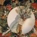 8 Ronds de Serviettes Joyeux Noël Botanic Vert de Gris/Velours Blanc et Or. n°2