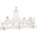 Dcoration Village Frique Blanc/Paillettes Or (22cm) - Bois. n1
