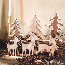 Le Village Ferique des Cerfs sur Socle en Bois - 30 cm. n1