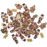 Contient : 1 x Confettis Casse Noisette Bordeaux/Or Paillettes