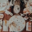 8 Sets de Table Merveilleux Nol Blancs/Paillettes Cuivre -  35 cm