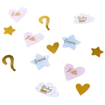 100 Confettis Gender Reveal Fille ou Garcon ? 
