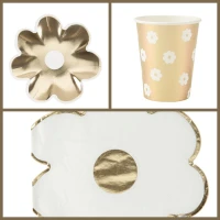 Bo�te � F�te Marguerites Blanc et Or