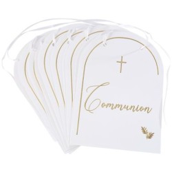 Maxi Bote  Fte Communion Jolis Brins Blanc / Or. n6