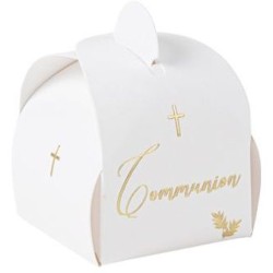 Maxi Bote  Fte Communion Jolis Brins Blanc / Or. n9