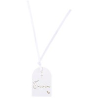 Contient : 1 x 10 Etiquettes Communion Puret Blanc/Or