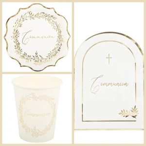 Bote  Fte Communion Jolis Brins Blanc/Or