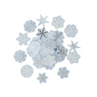 Contient : 1 x 100 Confettis Flocons Bleu Glacier