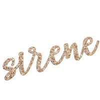 Contient : 1 x Dco Adhsive Sirne Pastel et Or - 19 cm
